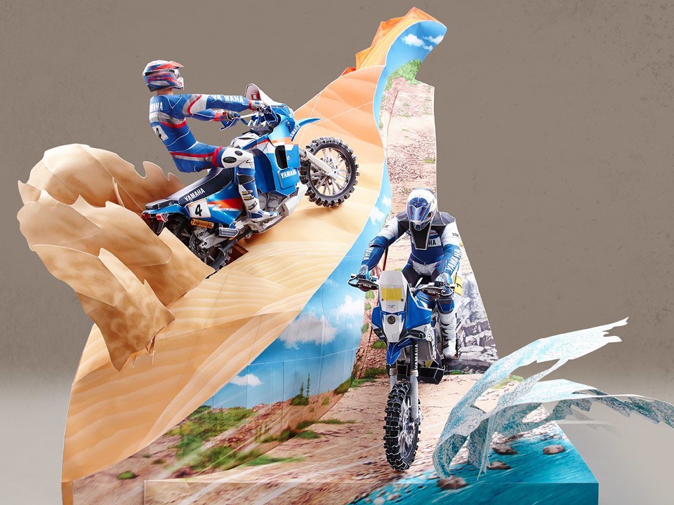 Диорама Мир гонок ралли paper model
