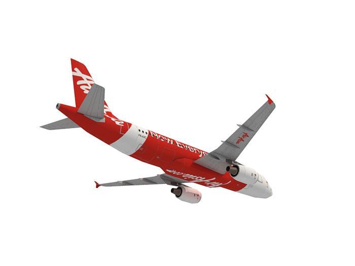 Авиалайнер Airbus A320 AirAsia paper model