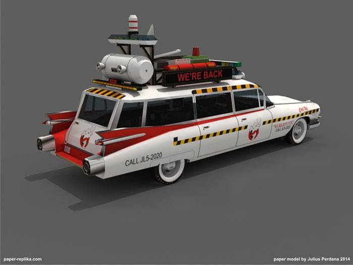 Автомобиль Ecto-1A (Охотники за привидениями 2) paper model