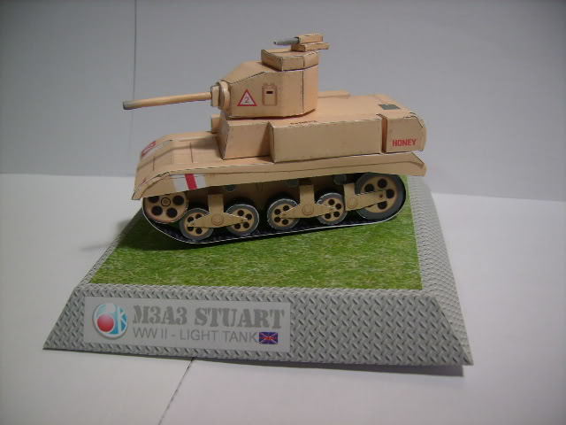 Танк Стюарт M3A3 paper model