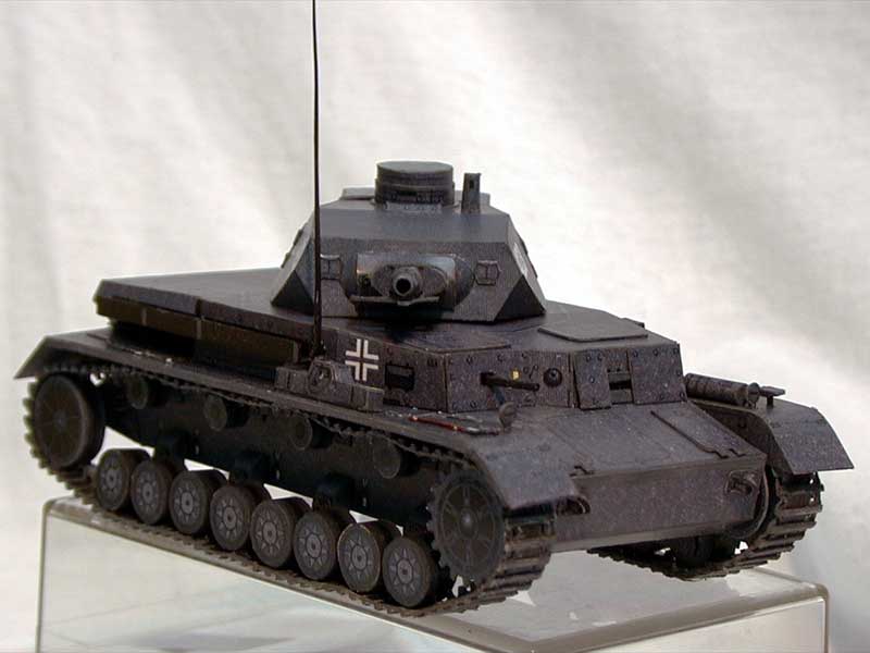 Танк PzKpfw IV paper model