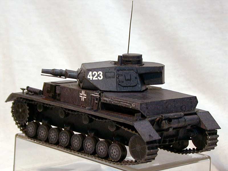 Танк PzKpfw IV paper model