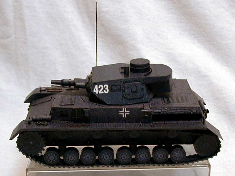 Танк PzKpfw IV paper model