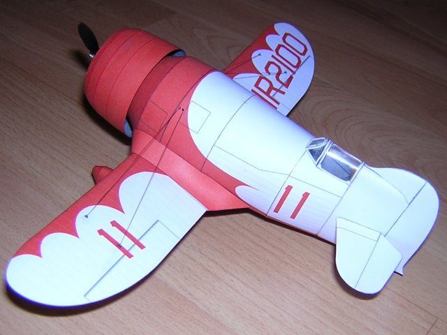 Самолет Gee Bee R-1 paper model