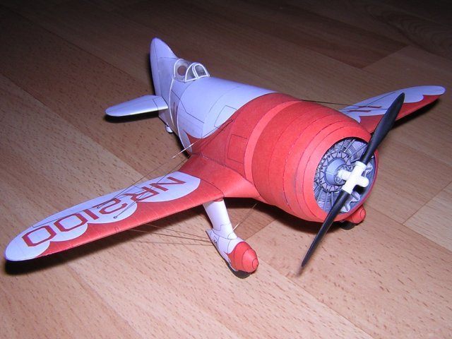 Самолет Gee Bee R-1 paper model