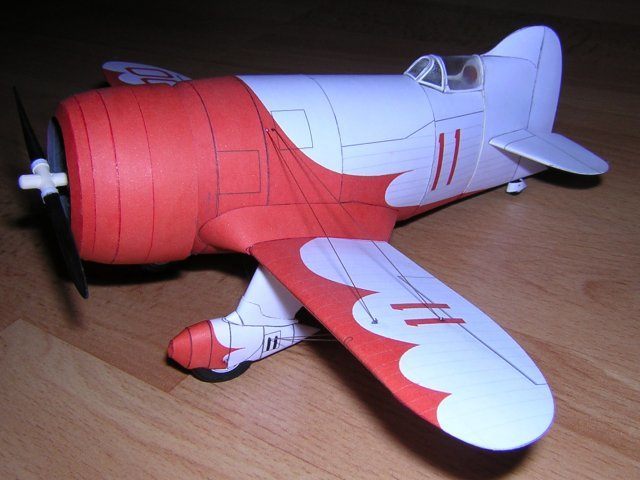 Самолет Gee Bee R-1 paper model