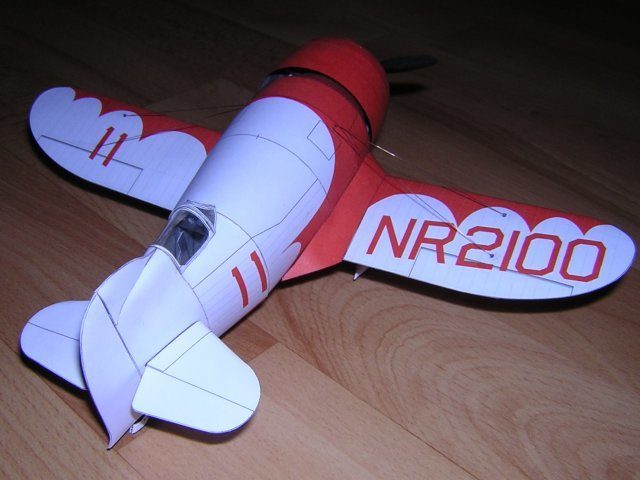 Самолет Gee Bee R-1 paper model