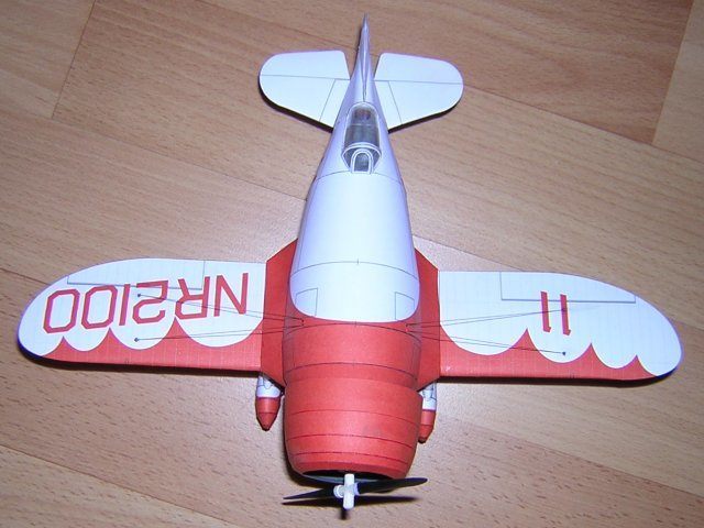 Самолет Gee Bee R-1 paper model