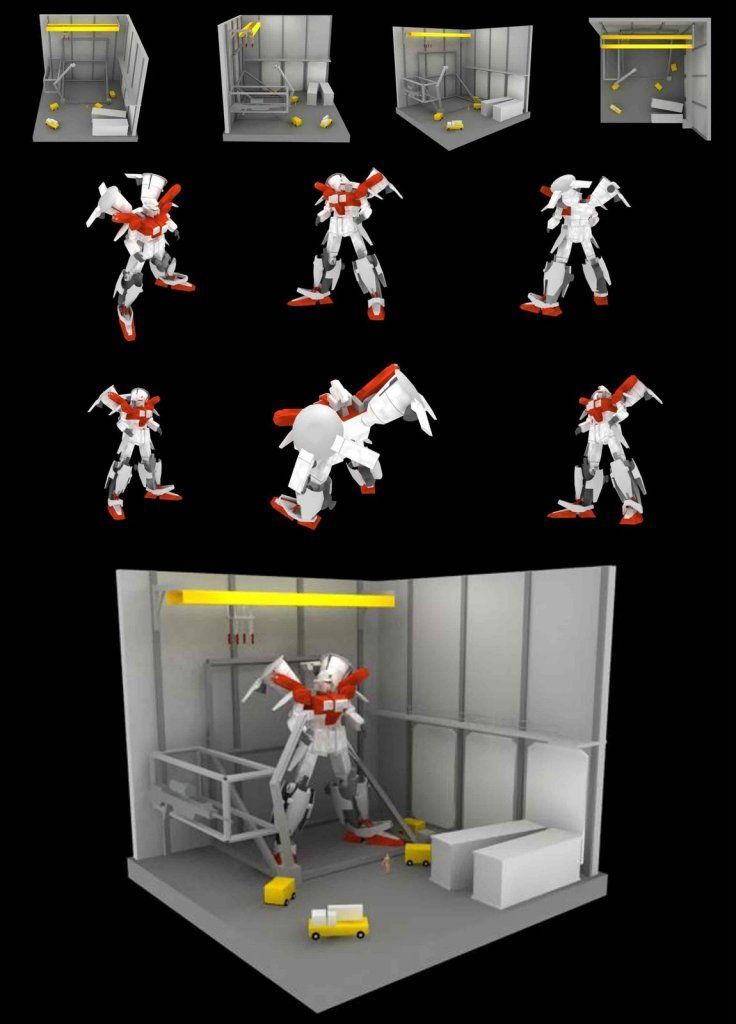 Диорама Робот RX-78 GP01 (Gundam) paper model