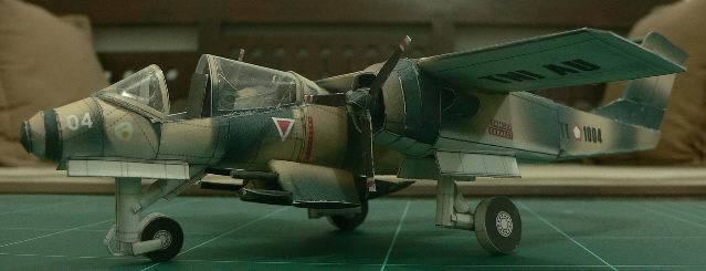 Самолет North American OV-10 Bronco paper model