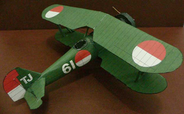 Самолет Yokosuka K5Y1 paper model