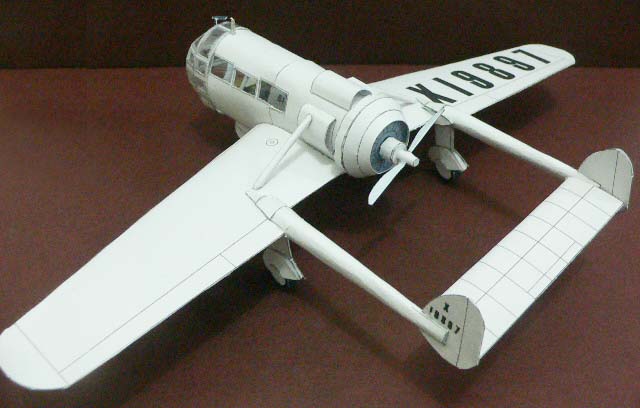 Самолет Abrams Р-1 Explorer paper model