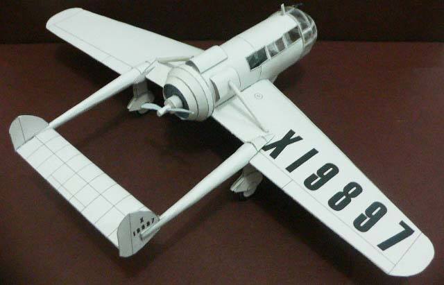 Самолет Abrams Р-1 Explorer paper model