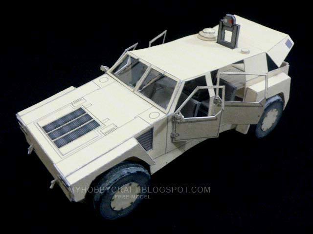 Автомобиль разведки Shadow RST-V paper model
