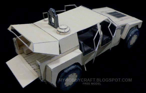 Автомобиль разведки Shadow RST-V paper model