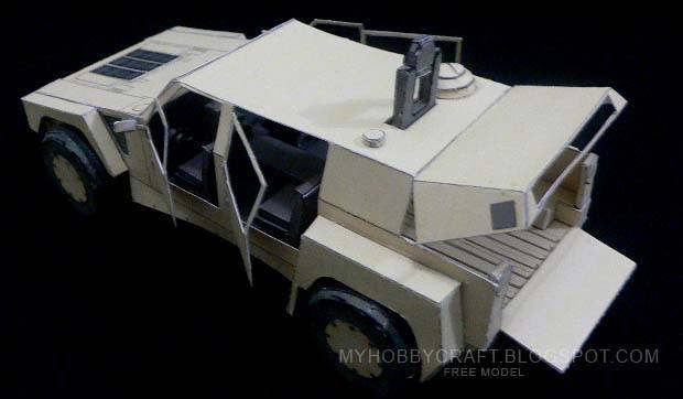 Автомобиль разведки Shadow RST-V paper model