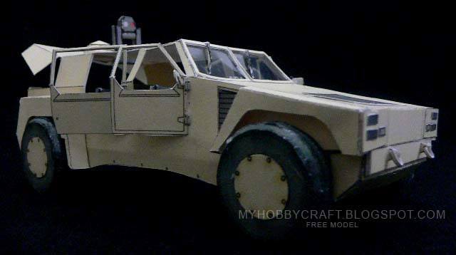 Автомобиль разведки Shadow RST-V paper model