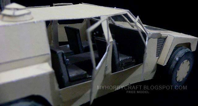Автомобиль разведки Shadow RST-V paper model