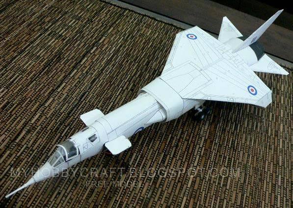 Бомбардировщик BAC TSR-2 paper model