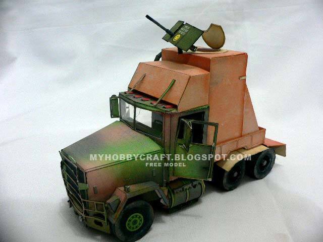 Вооруженный грузовик M915 paper model