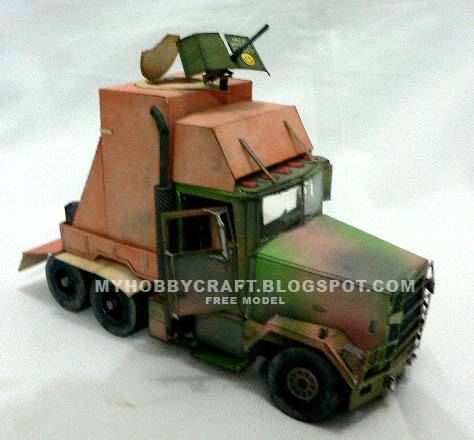 Вооруженный грузовик M915 paper model