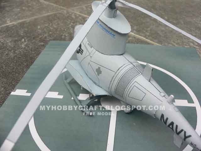 Беспилотный вертолет MQ-8 Fire Scout paper model