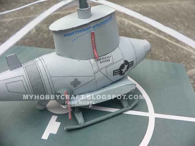Беспилотный вертолет MQ-8 Fire Scout paper model