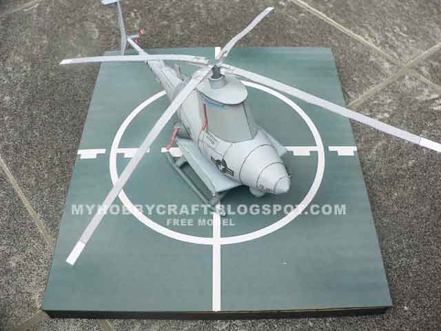 Беспилотный вертолет MQ-8 Fire Scout paper model