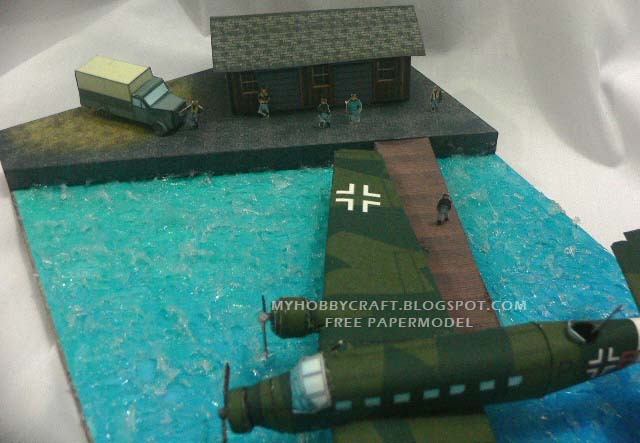 Диорама Самолет Junkers Ju 52 paper model