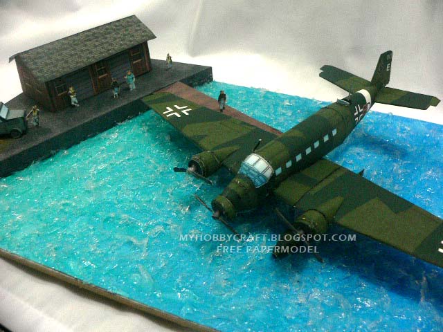 Диорама Самолет Junkers Ju 52 paper model