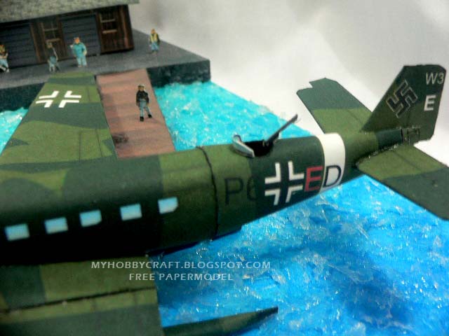 Диорама Самолет Junkers Ju 52 paper model