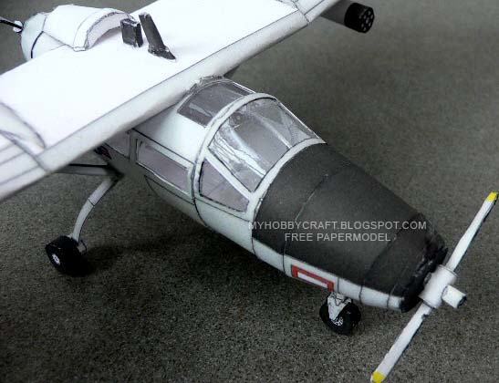 Самолет О-2 Skymaster paper model