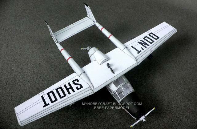 Самолет О-2 Skymaster paper model