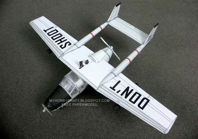 Самолет О-2 Skymaster paper model