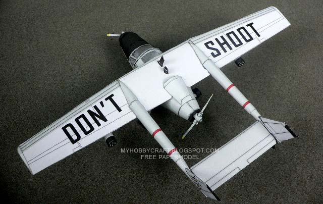 Самолет О-2 Skymaster paper model