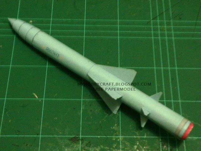 Противокорабельная ракета П-800 Оникс paper model