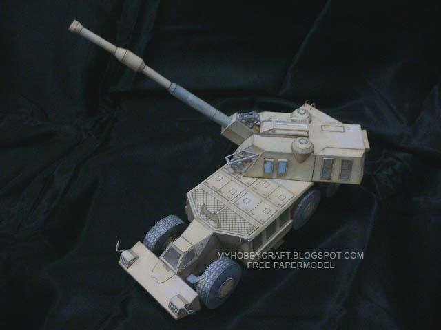 Самоходная установка G6 Rhino paper model