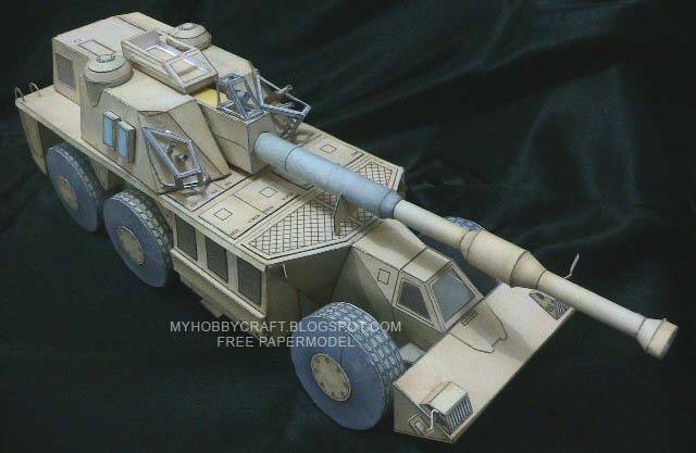 Самоходная установка G6 Rhino paper model