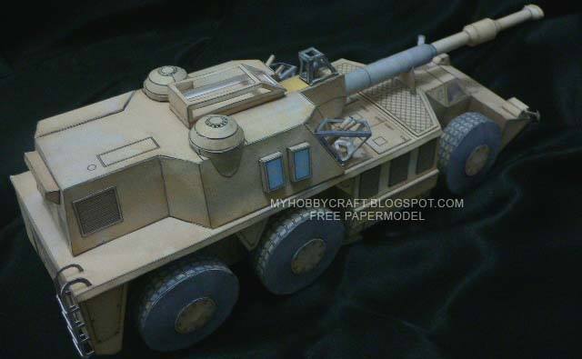 Самоходная установка G6 Rhino paper model