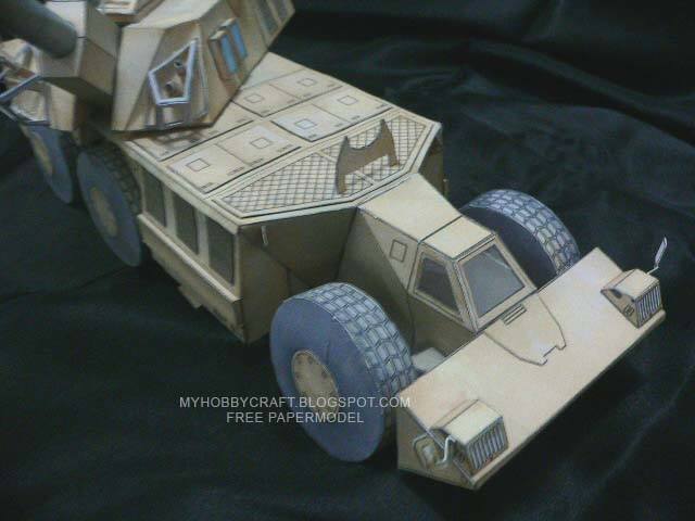 Самоходная установка G6 Rhino paper model