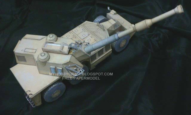 Самоходная установка G6 Rhino paper model