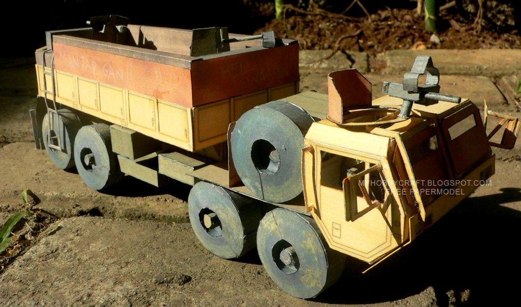 Тактический грузовик HEMTT M-977 paper model