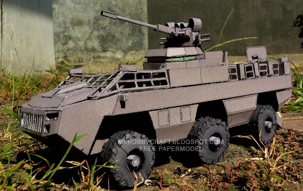 Бронемашина Mbombe paper model