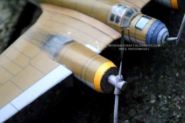 Бомбардировщик Avia B-71 paper model