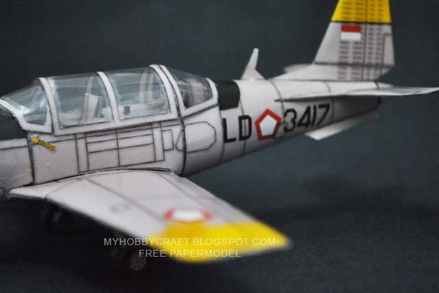 Самолет Beechcraft T-34 Mentor paper model