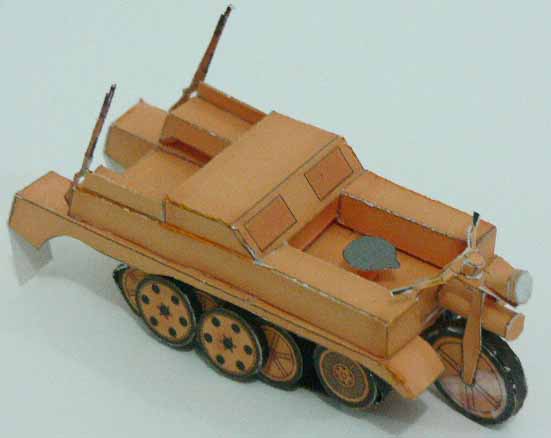 Диорама Истребитель Blohm & Voss P212 и мотоцикл SdKfz 2 paper model