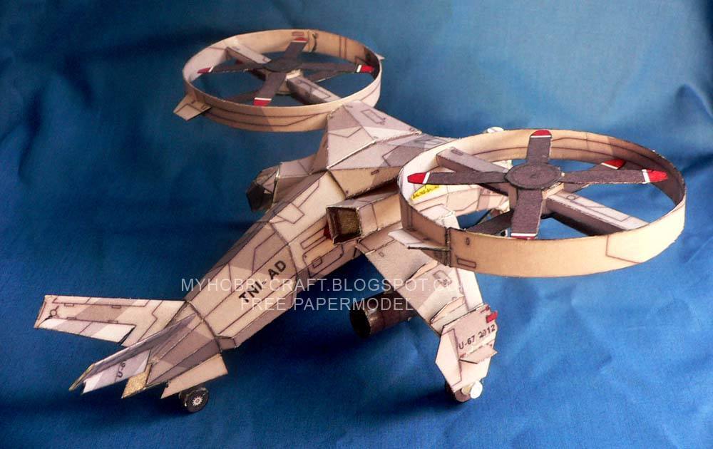 Дрон X67 paper model