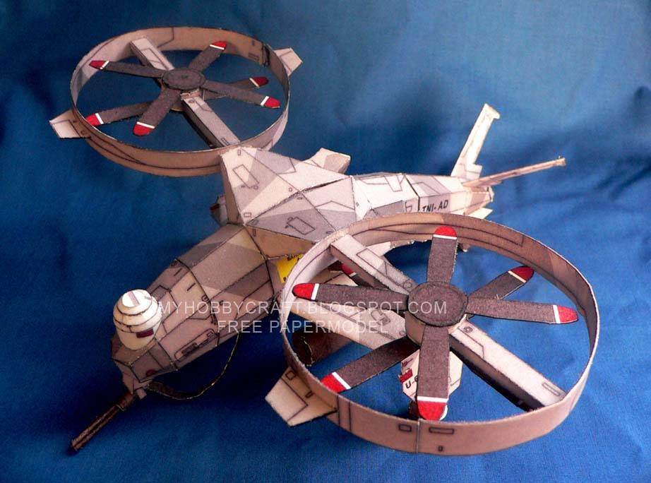 Дрон X67 paper model