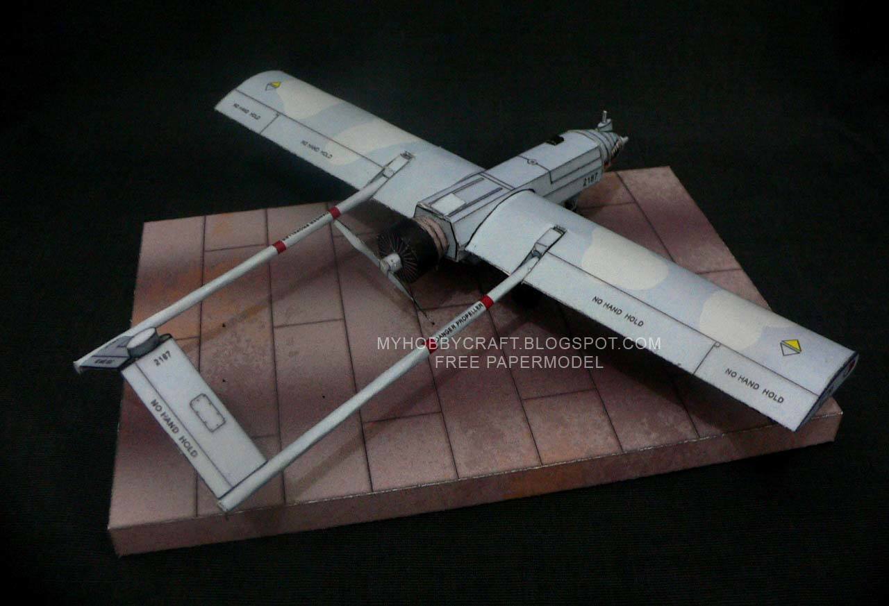 Беспилотный самолет RQ-7 Shadow paper model