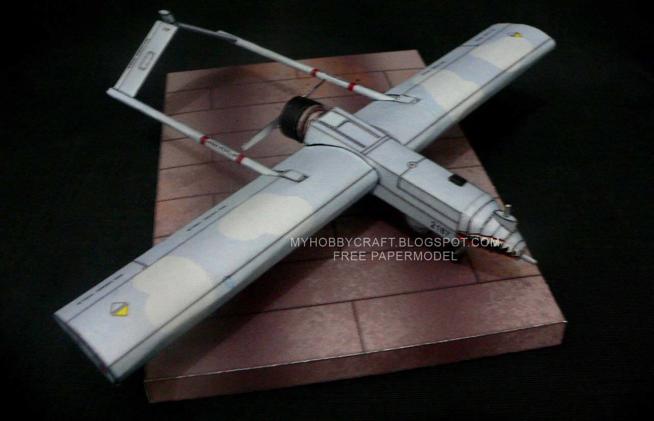 Беспилотный самолет RQ-7 Shadow paper model